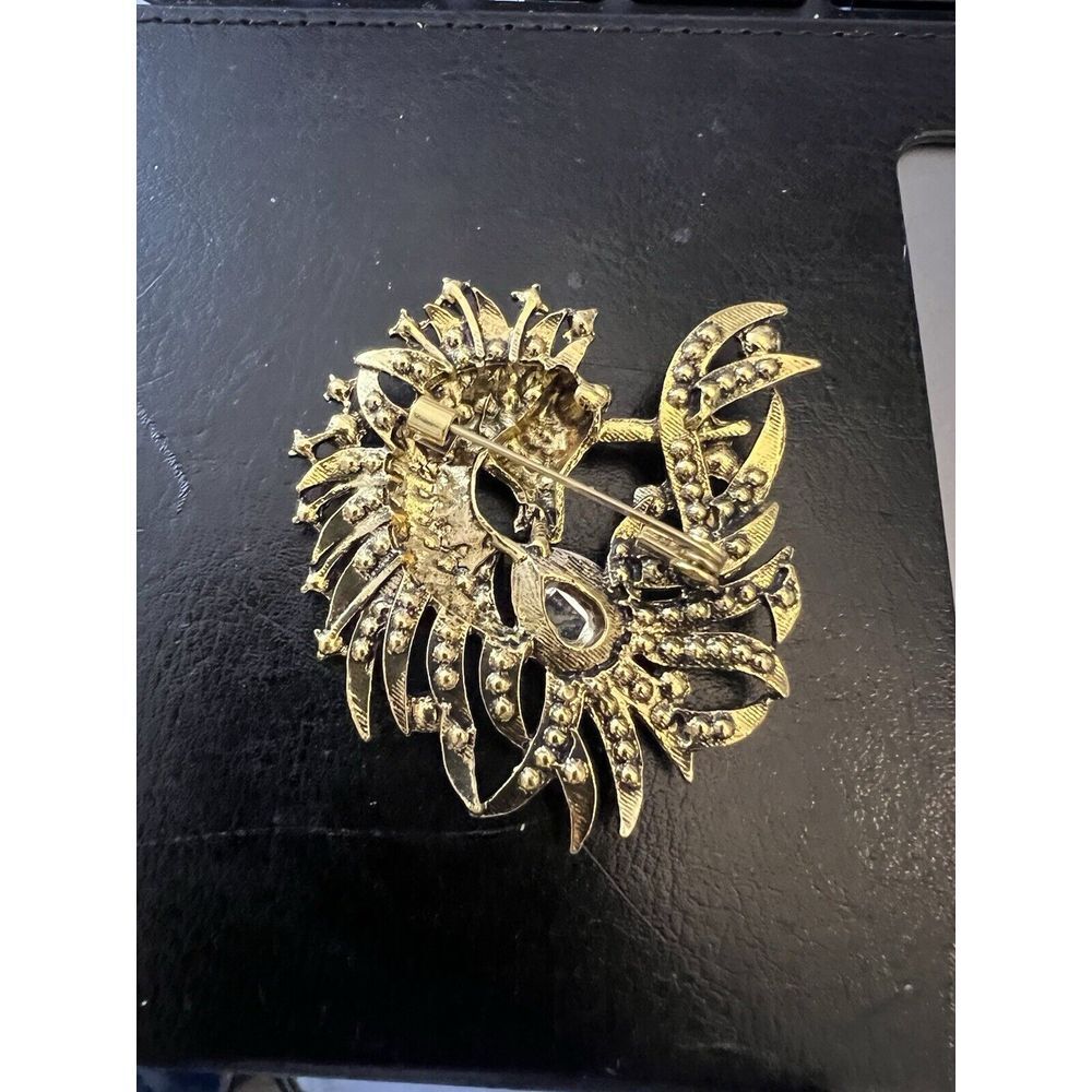 old money‎ glam equestrian unicorn fairytaile retro 2 '' rhinestone pin brooch - Picture 6 of 7